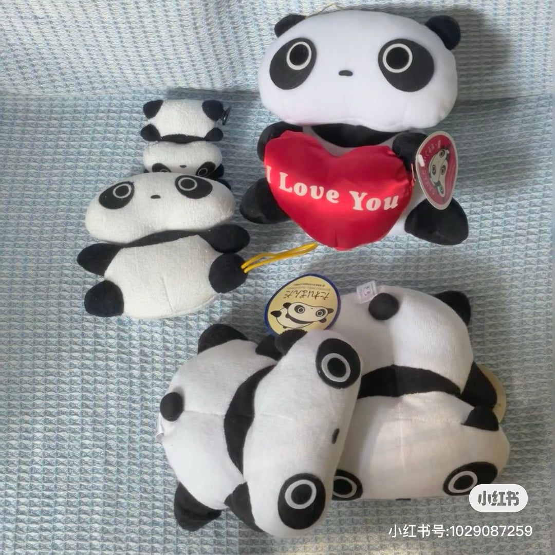 SANX|Plush Toy - Tarepanda / Sitting怀旧经典系列可爱趴趴熊猫毛绒玩偶/公仔|约130×140×70mm