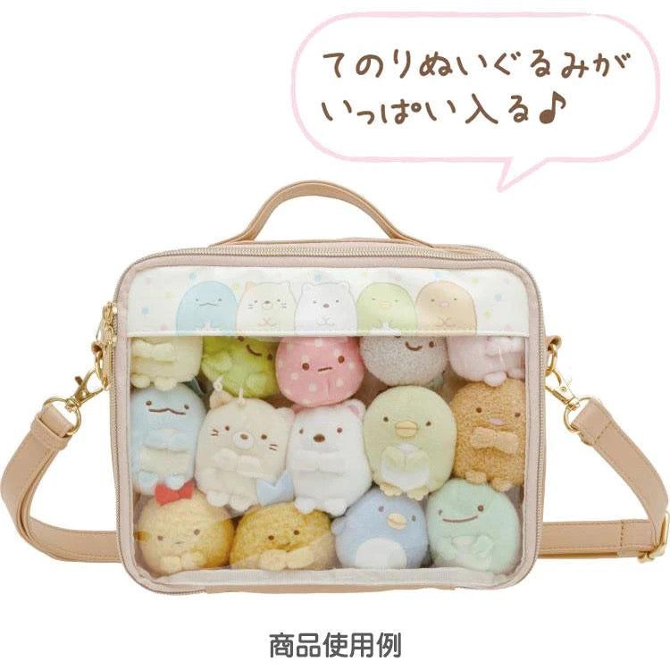 Sumikko gurashi角落生物|双层斜挎包/痛包/一面全透明装玩偶/晒娃必备|约180 x 220 x 80 mm