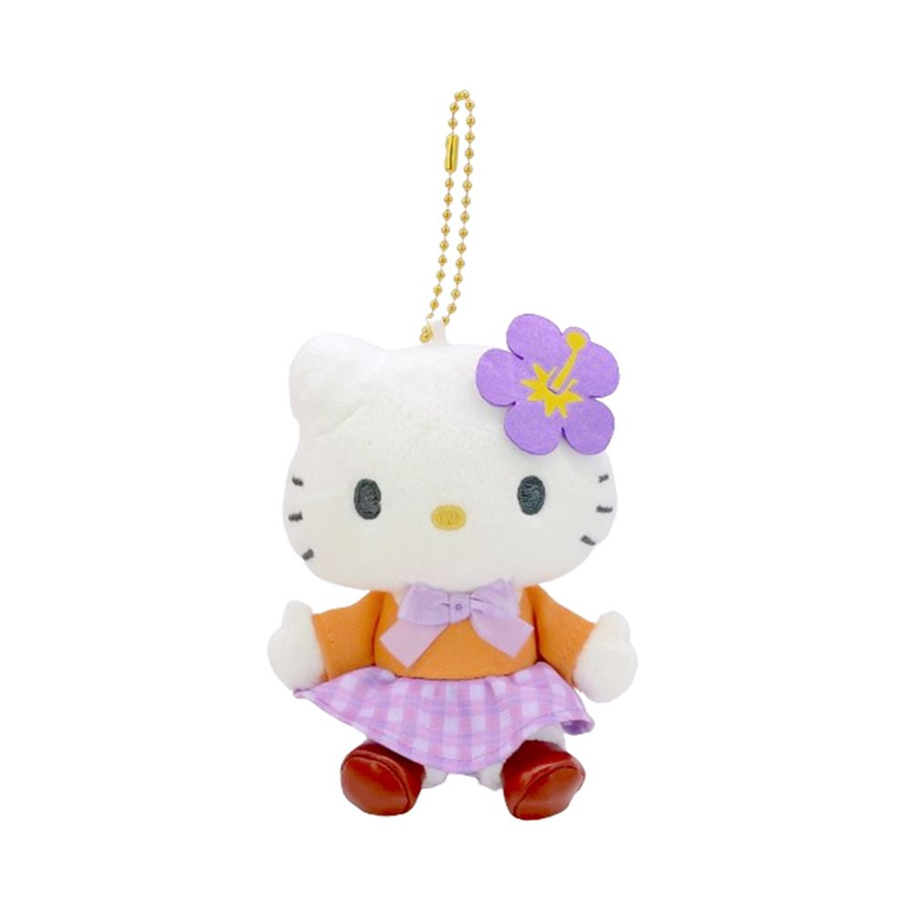 Sanrio|Hello Kitty 50th Anniversary Collection Standard Tokimeki Heisei Kogal Mascot Holder /Plush Keychain|10×8.5×4.5cm approx.