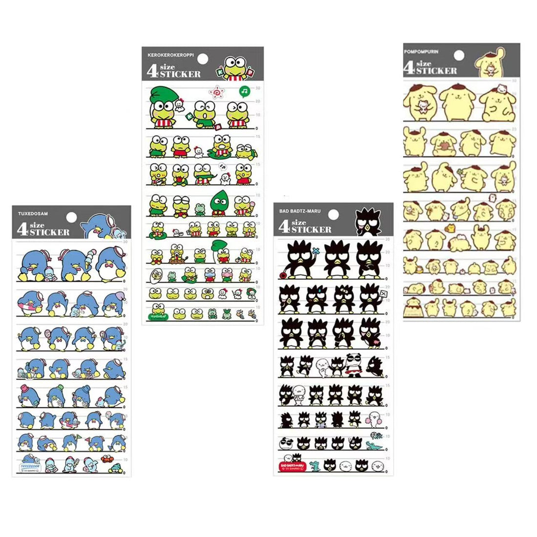 Sanrio|4 Size Sticker|H180×W90×D1mm approx.