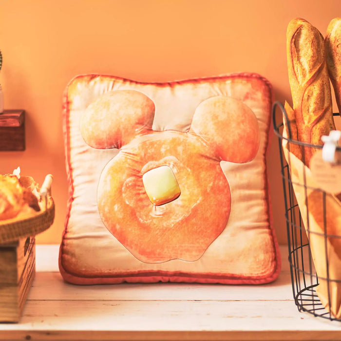 Disney迪士尼|Mickey’s Bakery米奇烘焙系列mochi面包/吐司大抱枕|約縦35×横35×厚み15.5(cm)