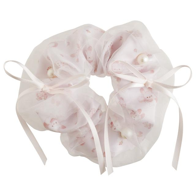 SANX|Sugar Coco Moo Tulle Scrunchie|φ110mm approx.