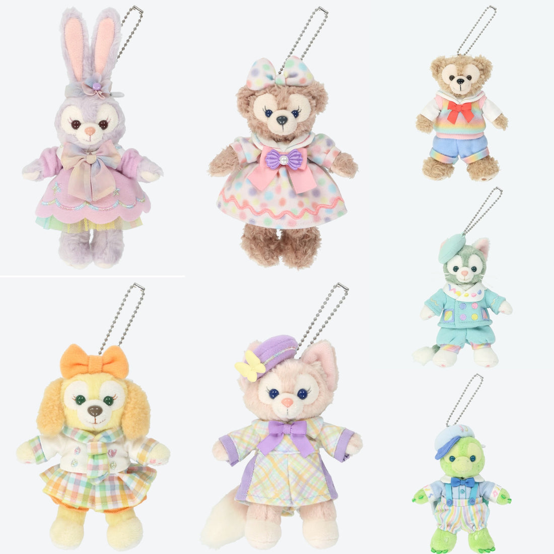 Disney|Duffy & Friends 20th Anniversary Happiness Mascot Holder Plush Keychain with Badge