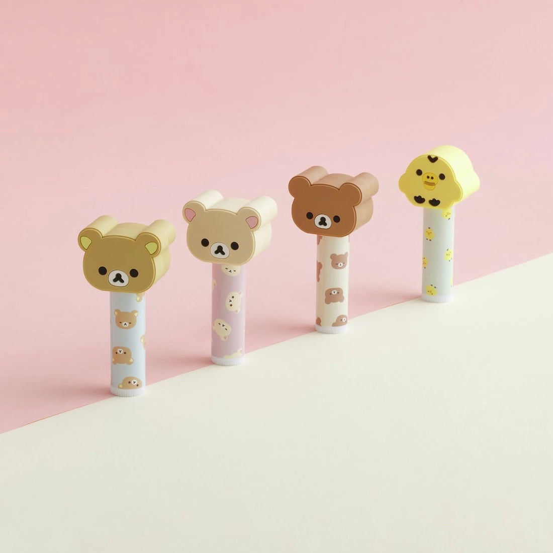 Rilakkuma|Lip Balm with Mascot|80 × 40 × 25 mm approx.