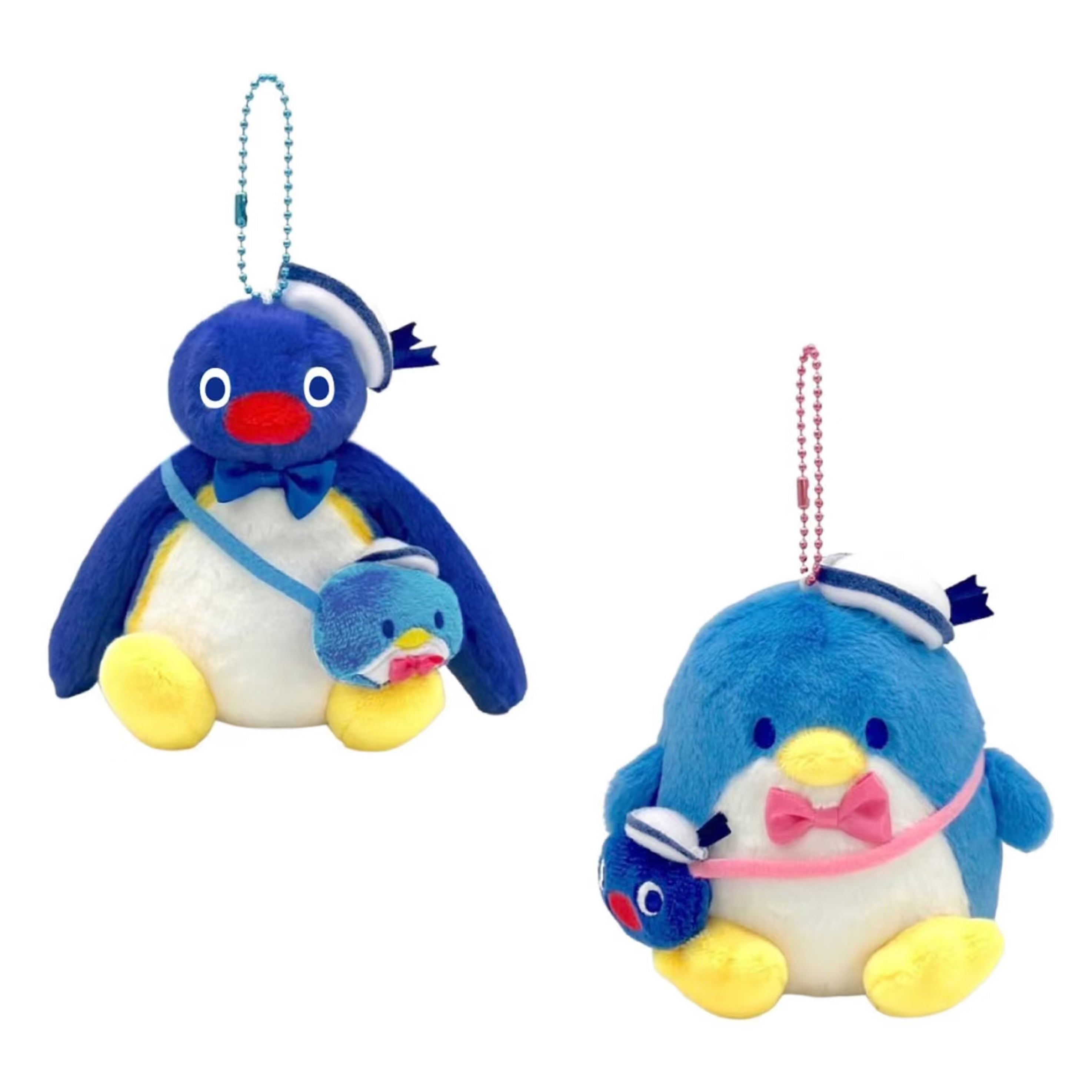 Sanrio|Tuxedosam x Pingu 45th Anniversary Mascot Holder /Plush Keychain|10.0 x 12.0 x 11.0cm approx.