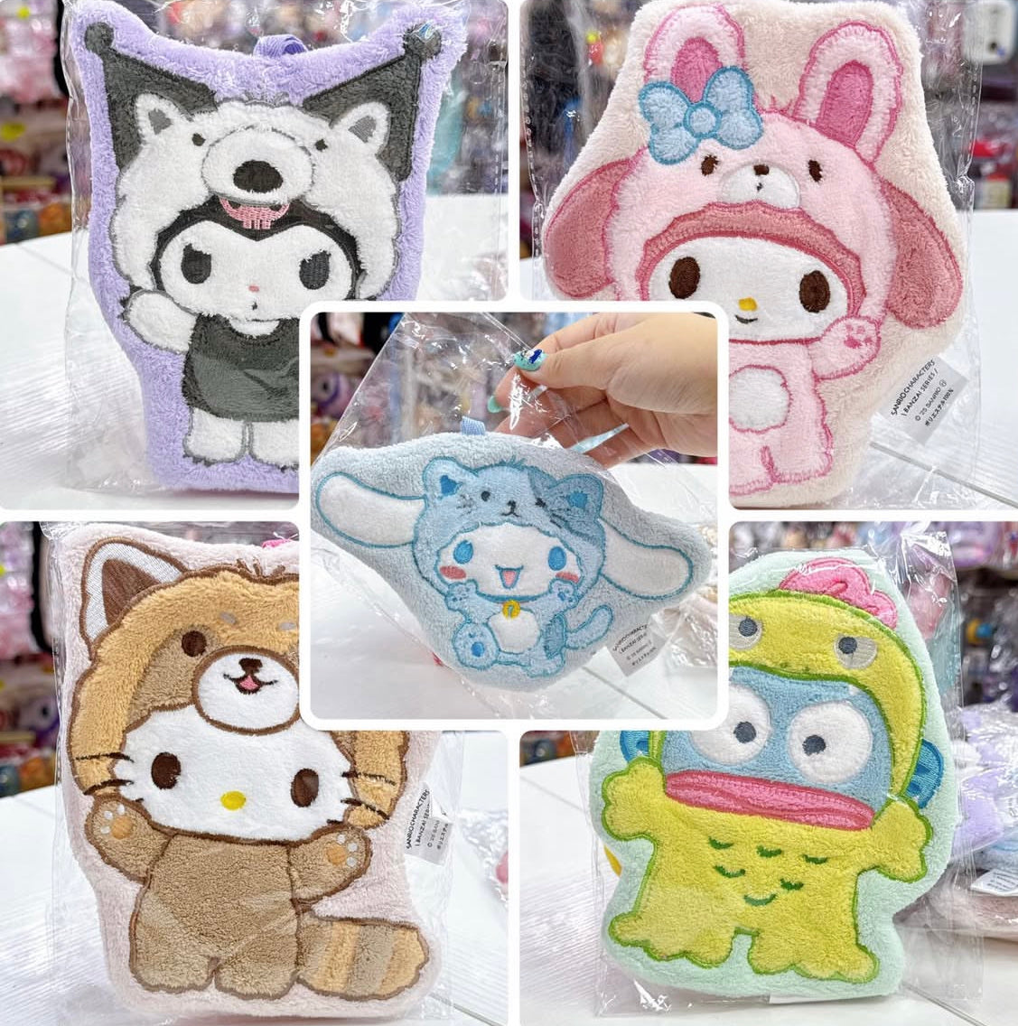 Sanrio|Animal Banzai Series Die-Cut Mascot Towel|H194 x W165 x D22mm approx.