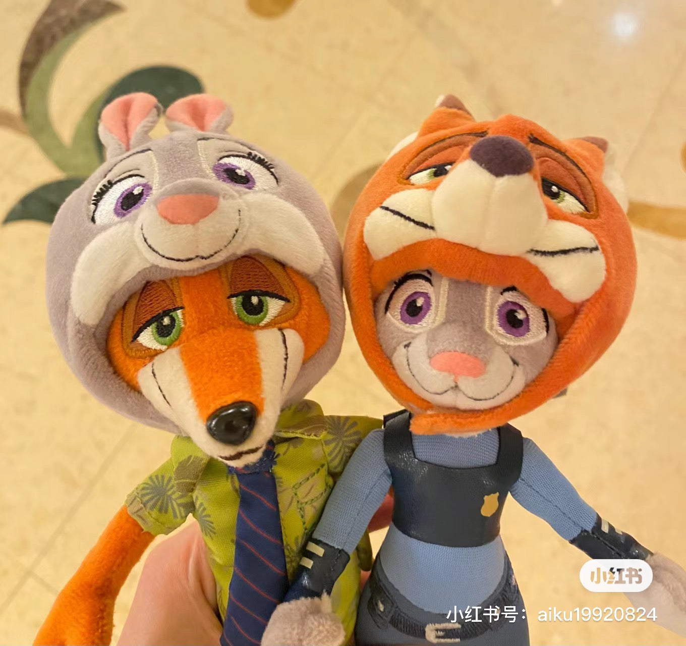 Disney|疯狂动物城尼克朱迪头套挂件