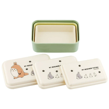 My neighbor totoro|宫崎骏龙猫限定抗菌耐热三个组合式饭盒/餐具/洗碗机/微波炉可用|约540ml /350ml /230ml