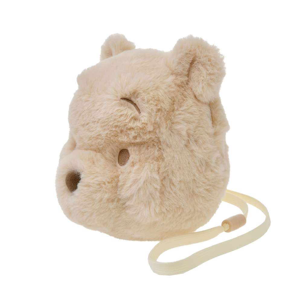 Disney迪士尼|Winnie the Pooh Pochette ENJOY WINTER 东迪冬日限定噗噗维尼脸型毛茸茸斜挎包/收纳包/零钱包|约高 16 x 宽 16 x 深 12 (cm)