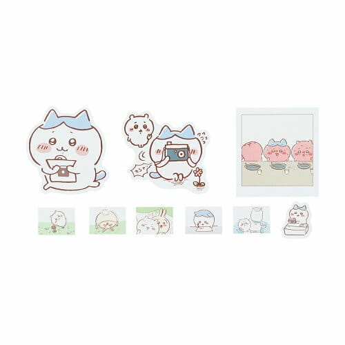 Chiikawa 吉伊卡哇|相机造型贴纸包/热辣三小只/出游|18枚入