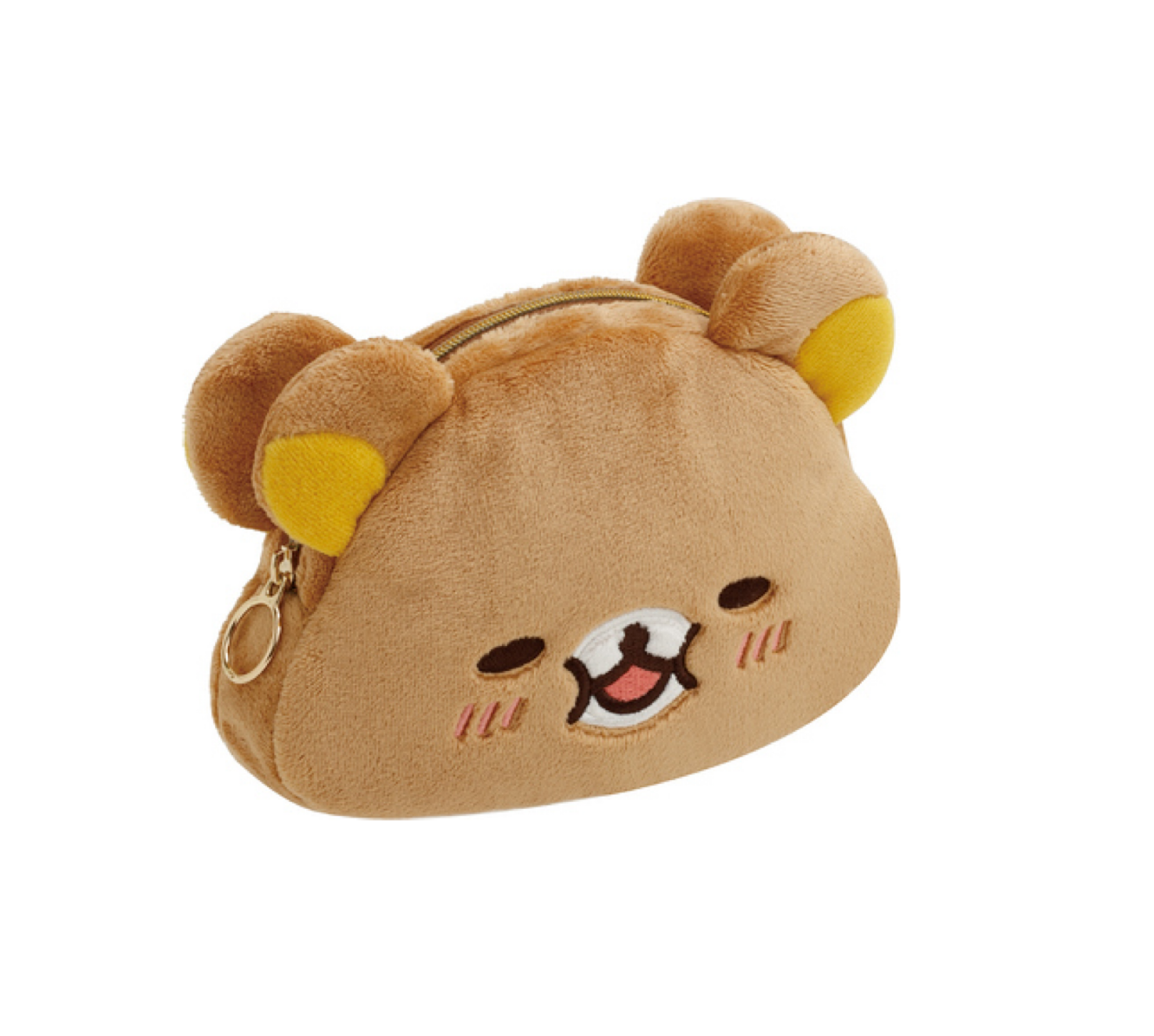 Rilakkuma轻松熊|经典披萨吃货系列轻松熊毛绒大脸零钱包/正反面不同表情|約95×150×40mm