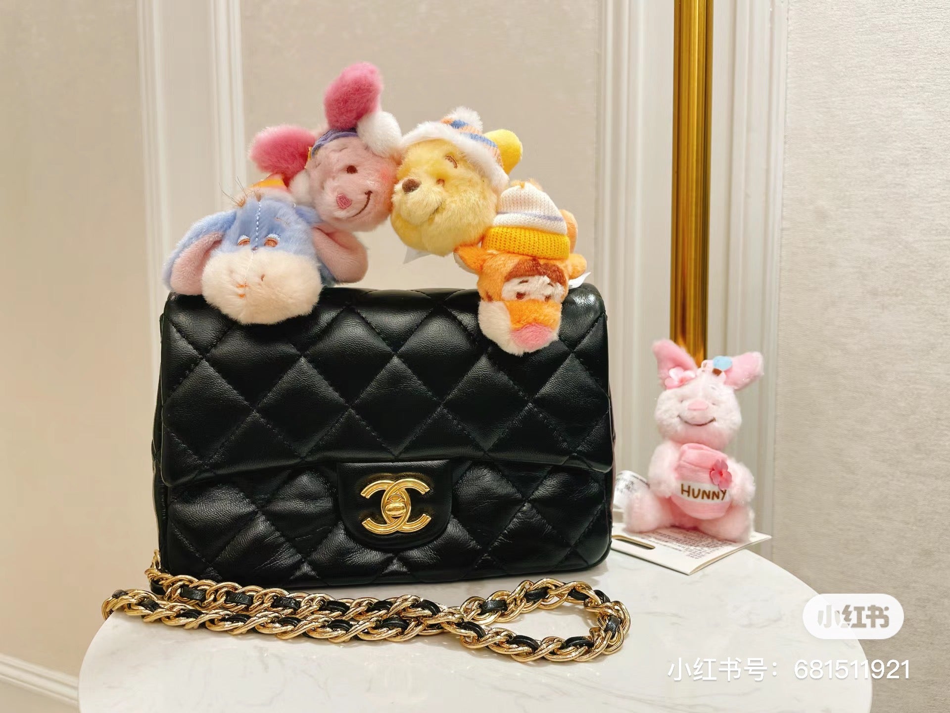 Disney SH|winnie the pooh冬日噗噗发圈4枚组