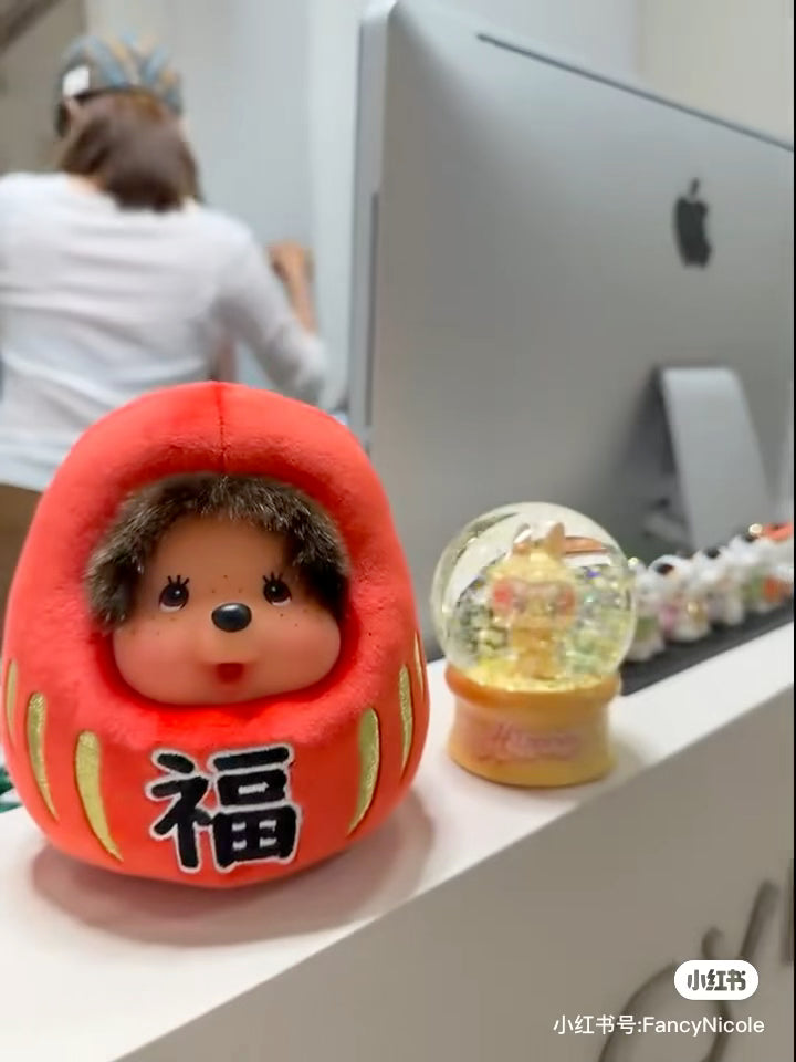 Monchhichi|Daruma Japanese New Year Plush Dolls/Plush Toy|S/ 12×11×11cm approx