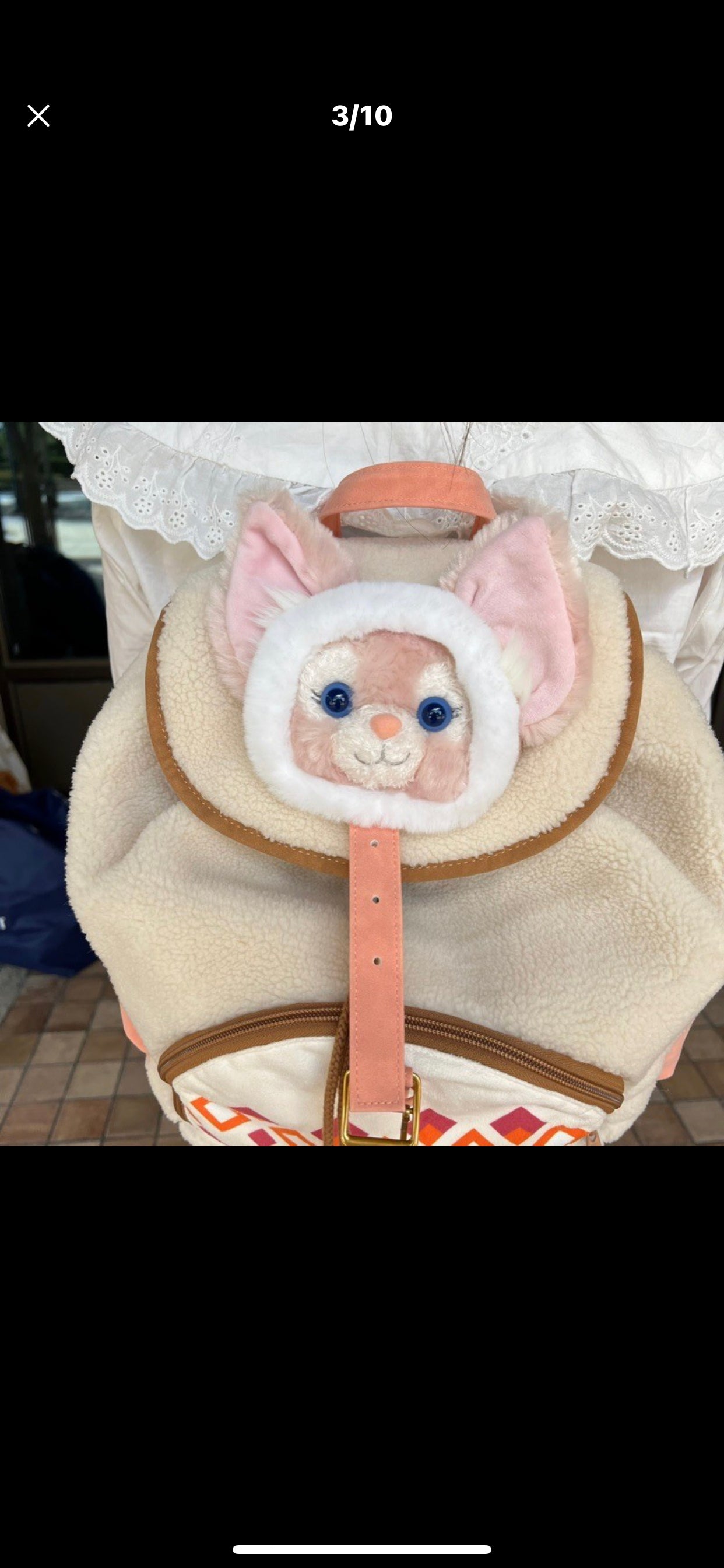 Disney SH|小小梦想家系列毛茸茸贝儿多功能双肩包/书包/大容量耐装