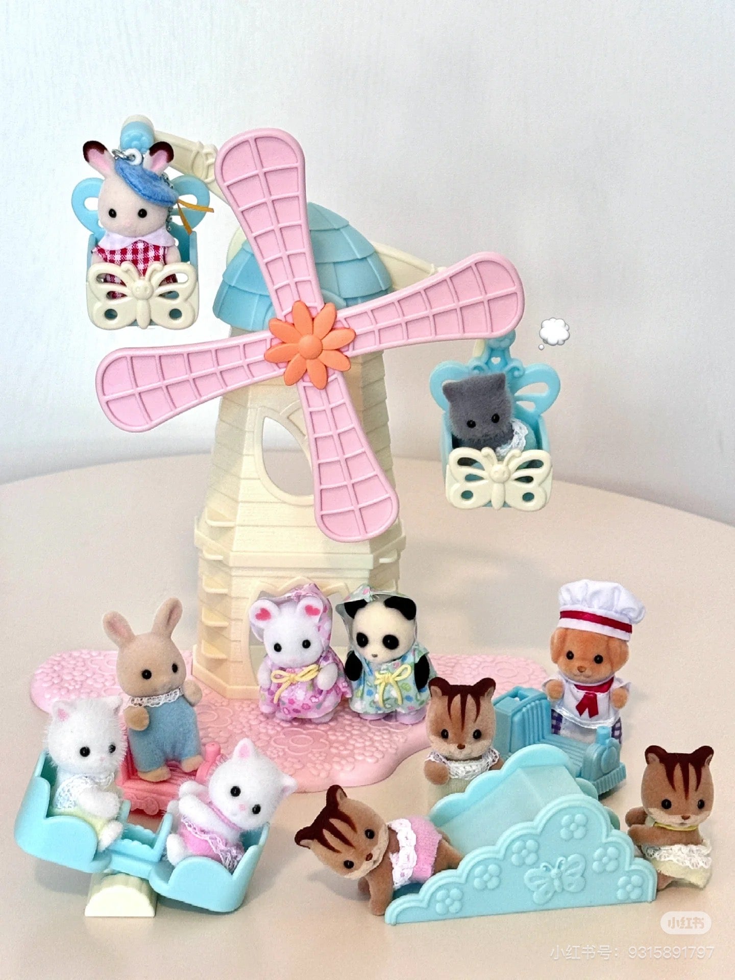 SylvanianFamilies森贝儿家族|Baby Windmill Park梦幻城堡游乐园系列花之风车套组5526