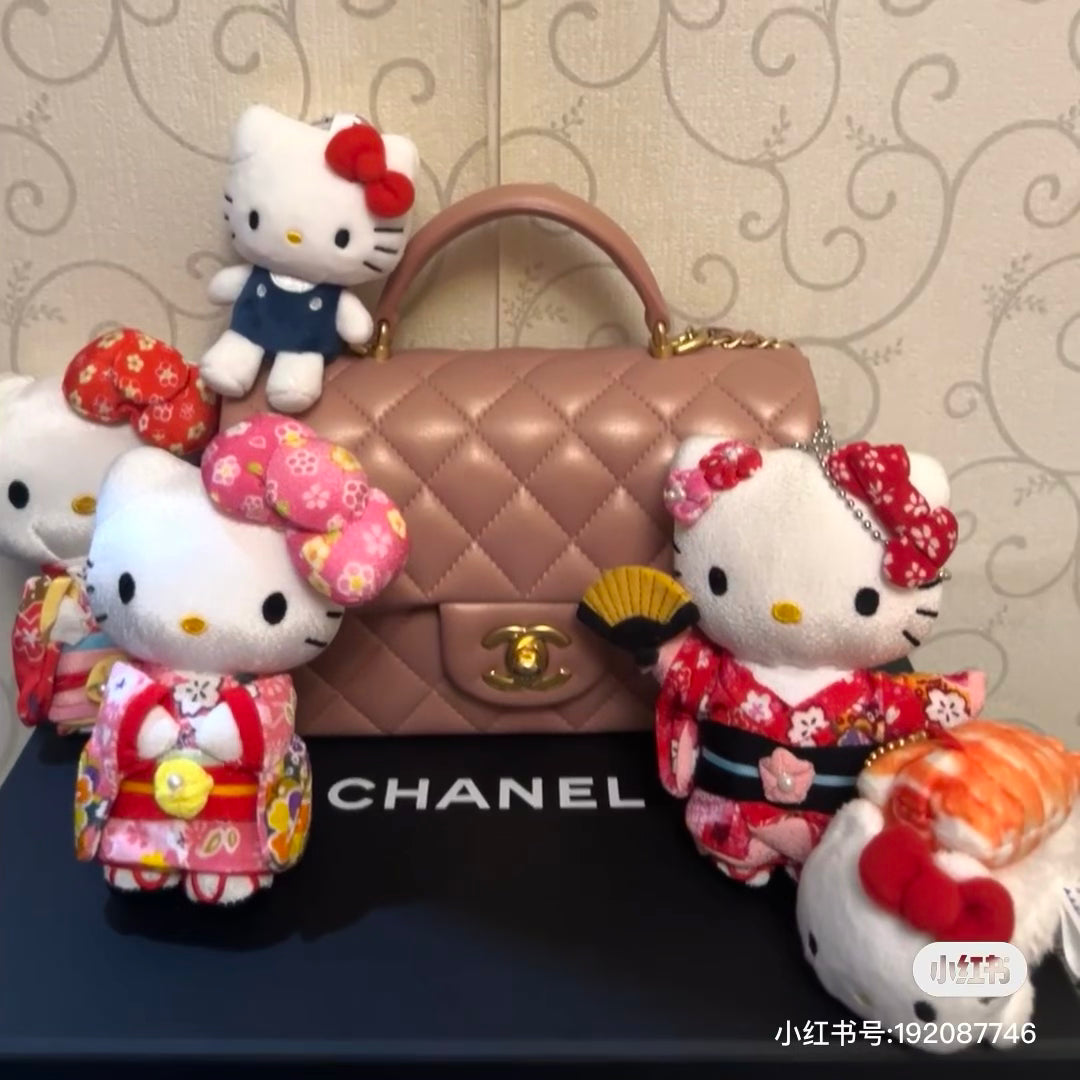 Hello kitty|Crepe Japanese kimono Mascot Holder /Plush Keychain|12×5×12cm approx.