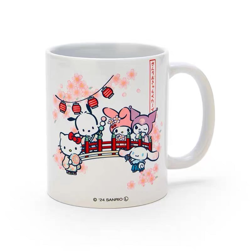 Sanrio三丽鸥|和服系列地域限定角色马克杯/水杯/咖啡杯|约350ml