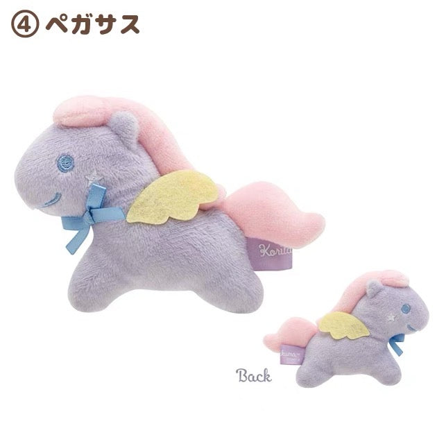 Rilakkuma轻松熊|Osorano Kururin Wataame - Tenori Plush Toy San-X天空白云棉花糖系列毛绒沙包玩偶手玉/全6种|1枚入
