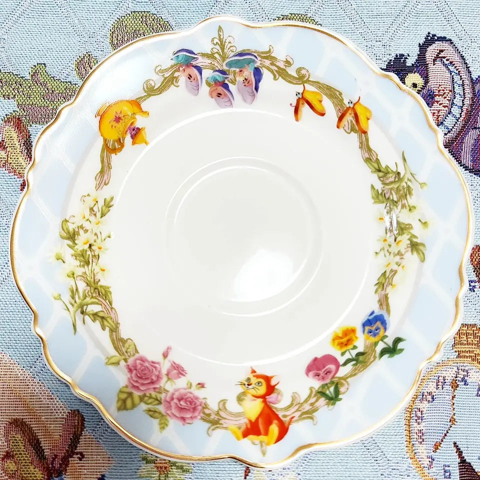 Disney|爱丽丝梦游仙境Alice Sweet Garden甜蜜花园茶会特辑超美水色杯盘组/超美礼物盒|杯約 高さ6.5×幅12.2×奥行き9.5(cm)