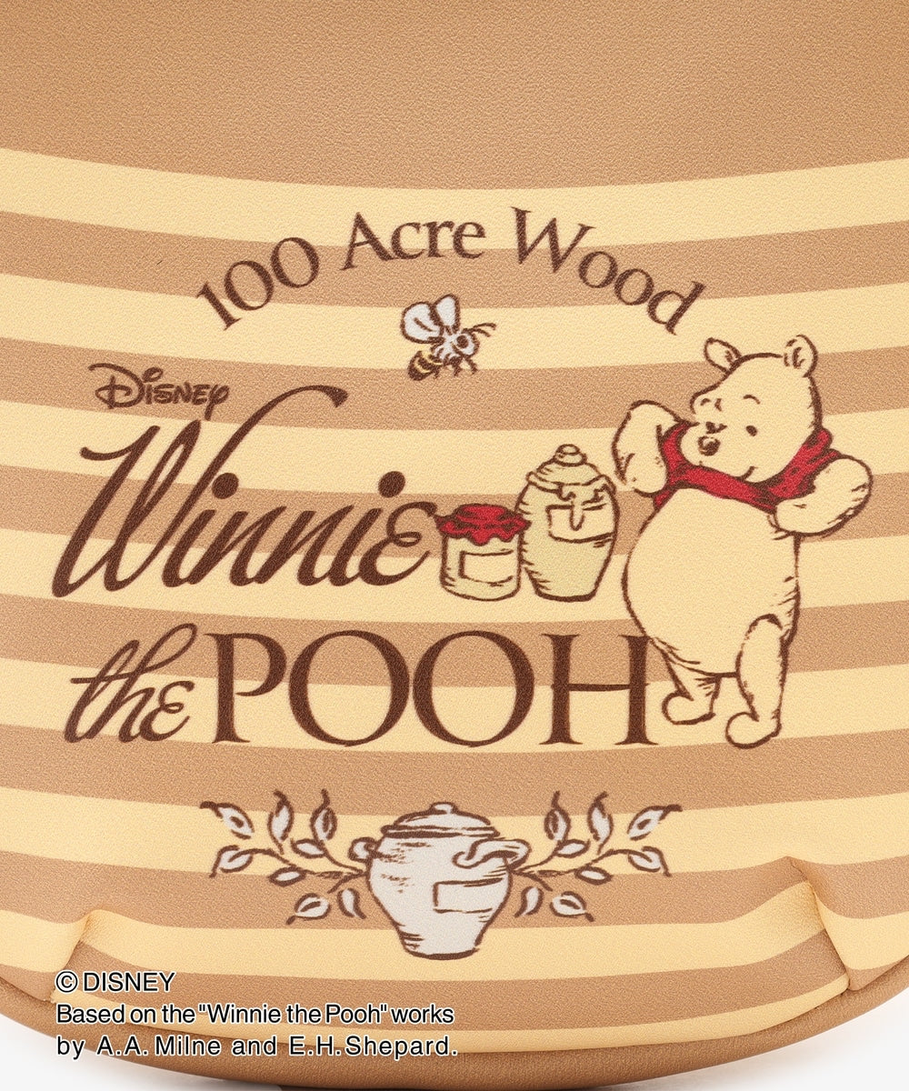 Disney|噗噗小熊维尼Afternoon Tea联名限定蜂蜜罐造型皮质感收纳包/卡包/卡套包/零钱包/噗噗形状拉链扣/防水内里|縦14.5cm/横13.5cm/厚み4.8cm