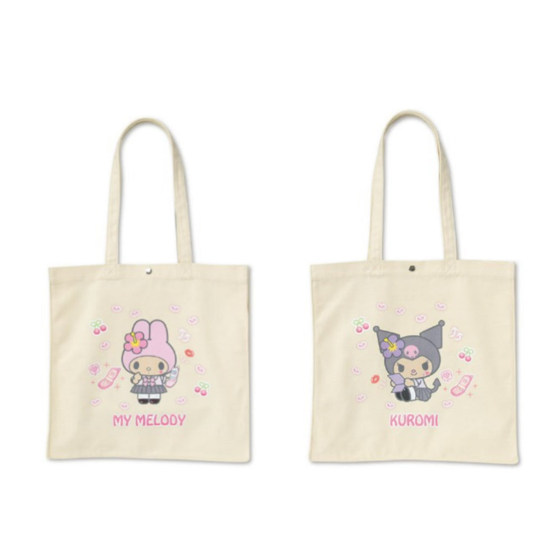 Sanrio三丽鸥|Avail联名平成辣妹纯棉白色帆布包/单肩包|约高40x宽38cm