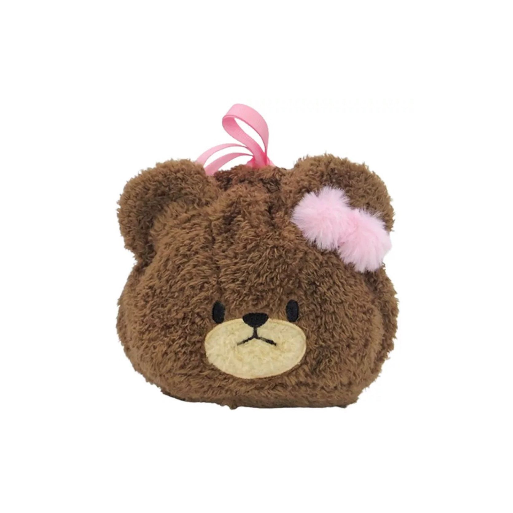 The bear’s school|Face Drawstring Bag|H16×W11×D2.5cm approx.