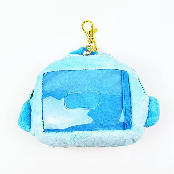 Sanrio|Sanrio|Plush Big Face Telescopic Ticket Card Holder/Keychain|11.2 x 13.3 x 4 cm approx.