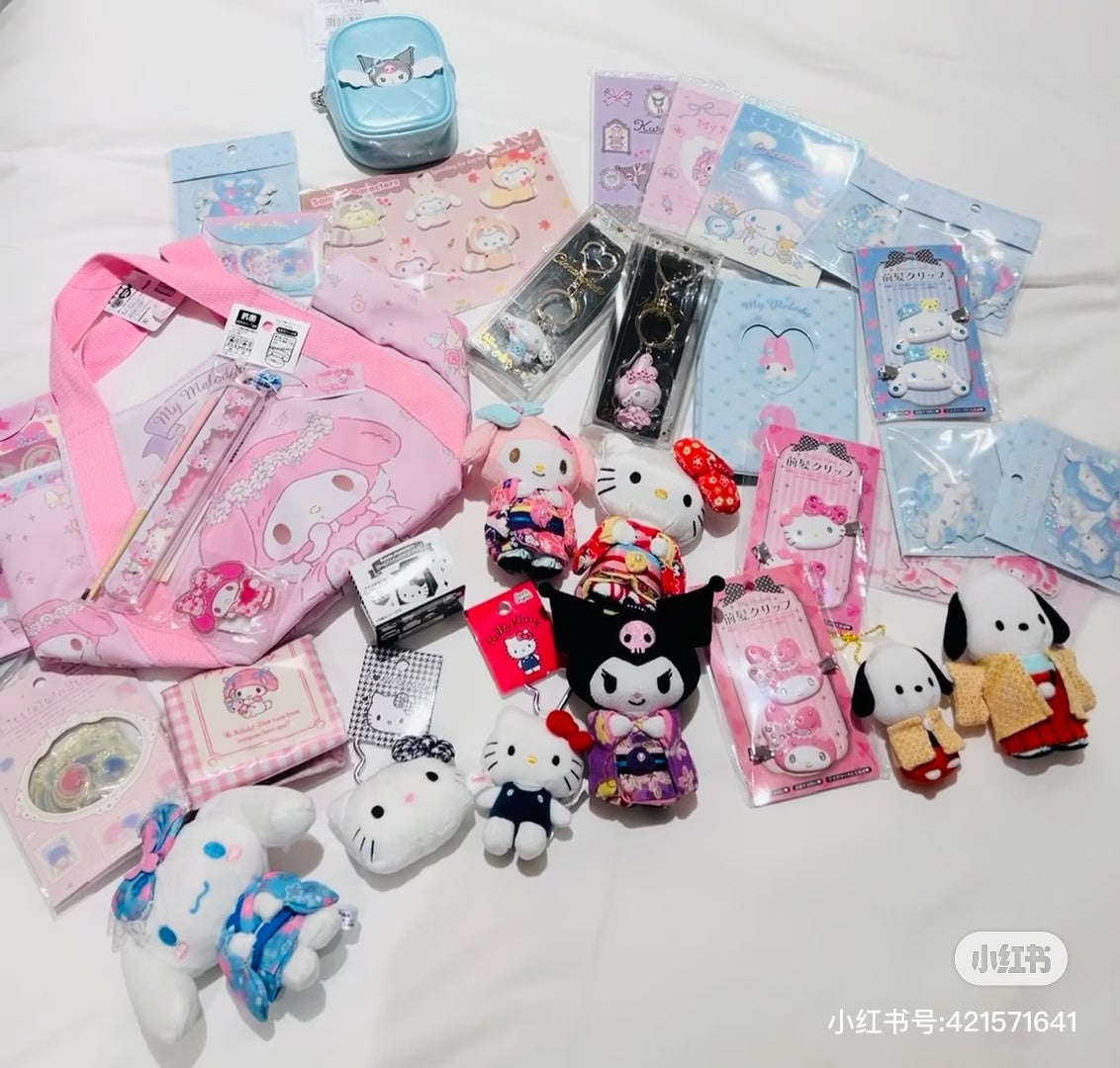 Sanrio|Kimono Mascot Holder /Plush Keychain|H12cm approx.
