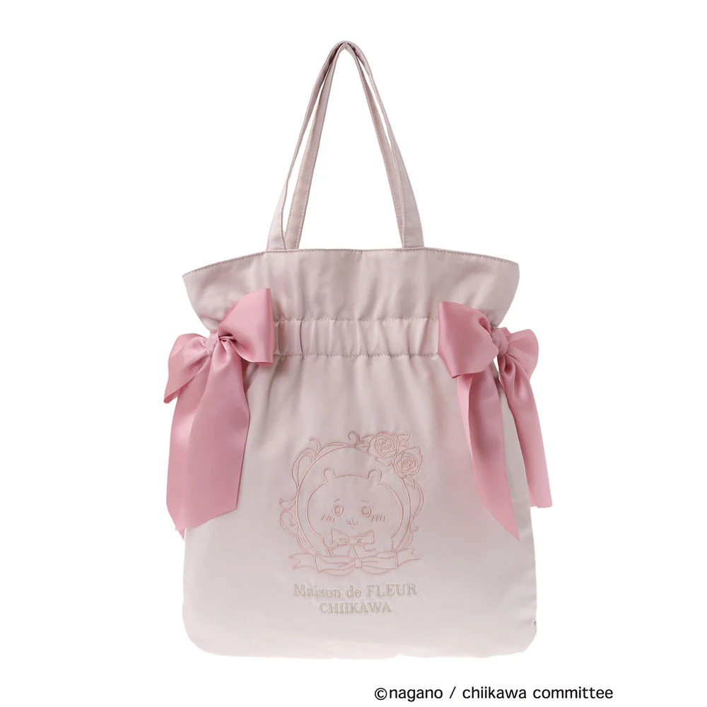 chiikawa|Maison de FLEUR Embroidered Double Ribbon Tote Bag|H450×W420mm approx.