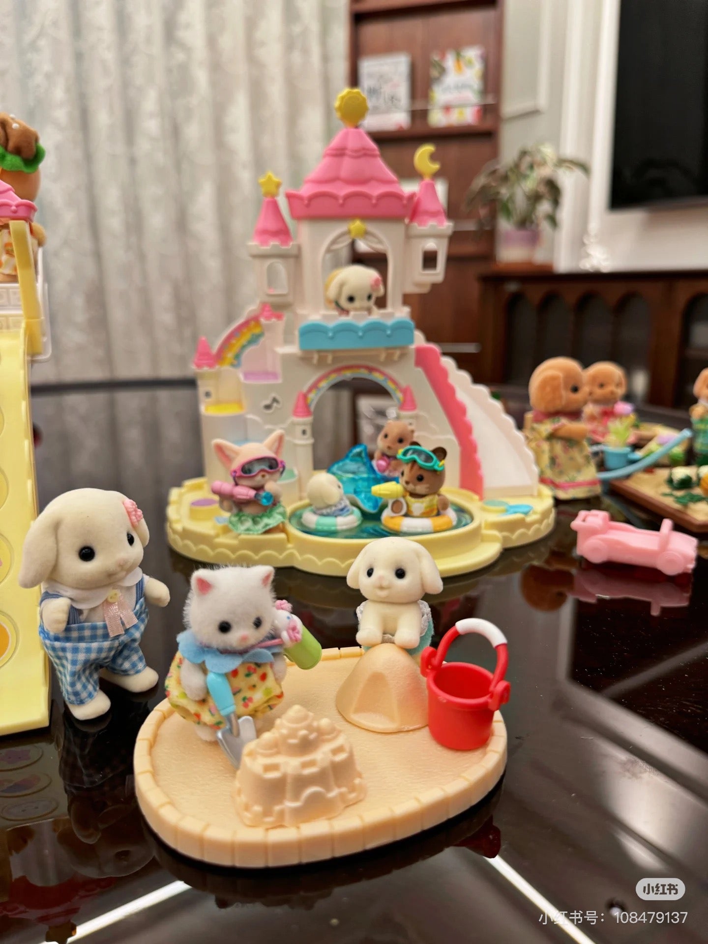 SylvanianFamilies|Nursery Sandbox & Pool/Flora Rabbit-5746