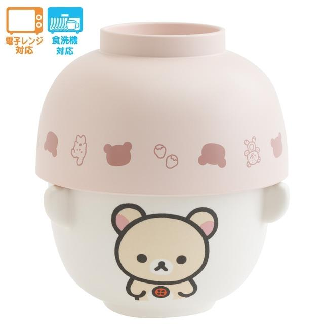 Rilakkuma|Ceramic Tea Bowl & Melamine Soup Bowl Set|60×Φ90mm approx.