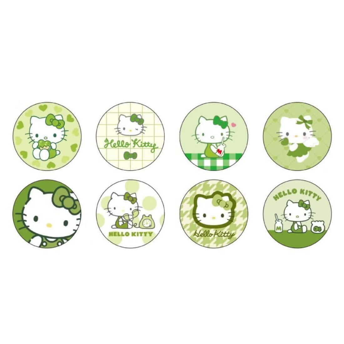 Sanrio|Matcha Hello Kitty POP-UP STORE Embroidery Tin Badge mystery bag/blind box/All 8 types|1pcs