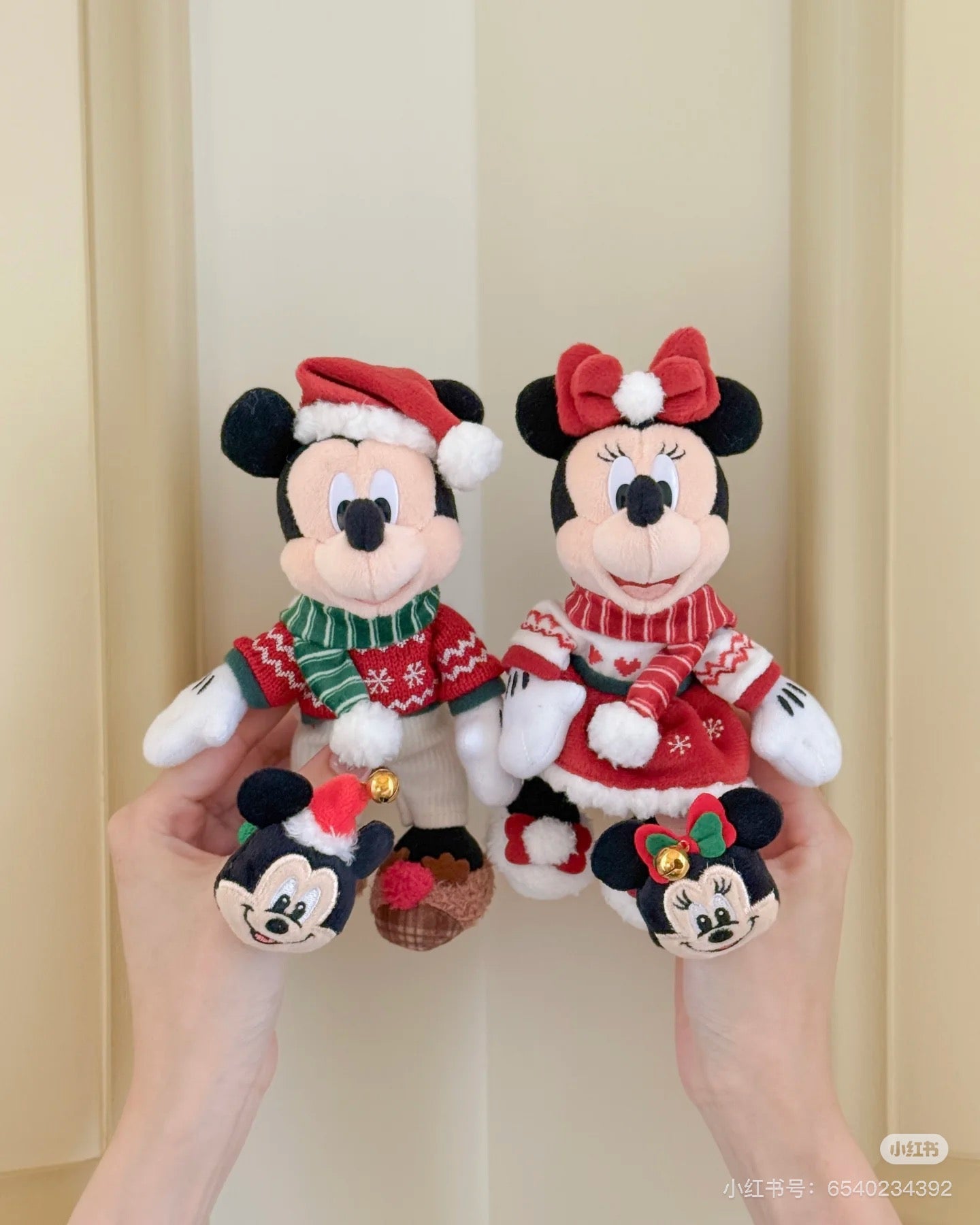 Disney迪士尼|东迪2024圣诞限定米奇米妮毛绒挂件/包挂