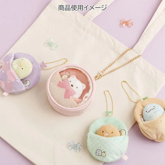 Sumikko gurashi|Fruit Parlor Gingham Ribbon Basket Sumicolle Pouc|60×Φ110mm approx.