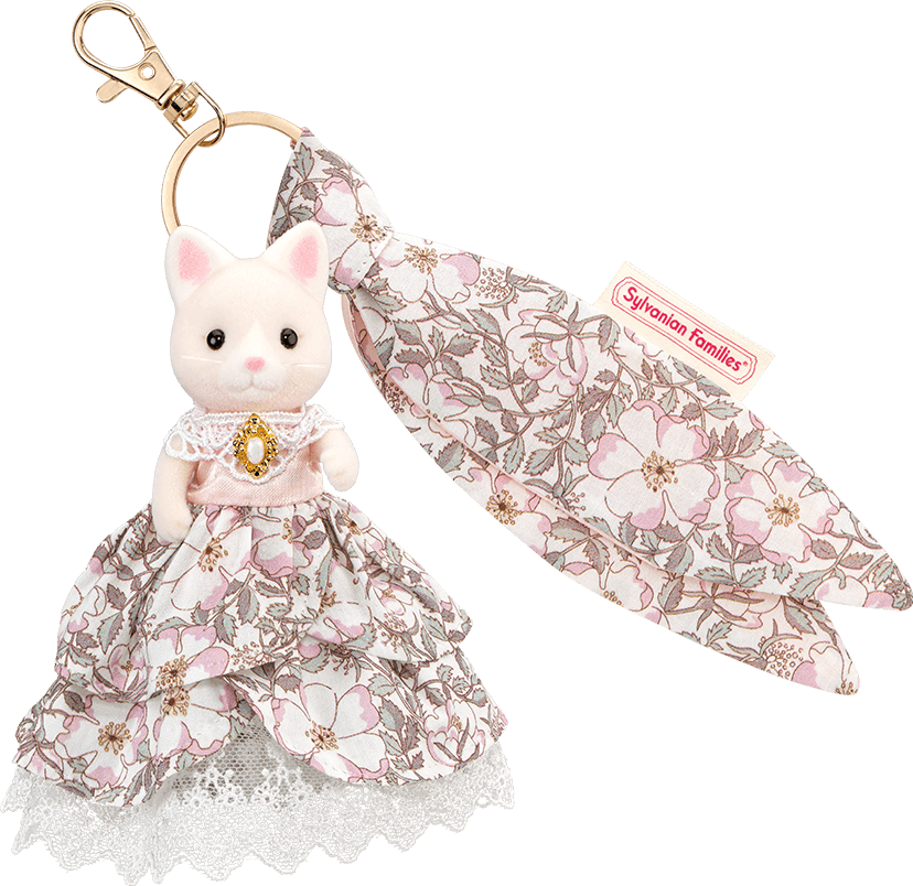 SylvanianFamilies|Silk Cat Sister Liberty Print Keychain