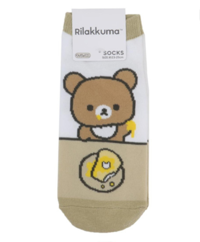 Rilakkuma| Basic Rilakkuma Toast ladies socks|23-25cm approx.