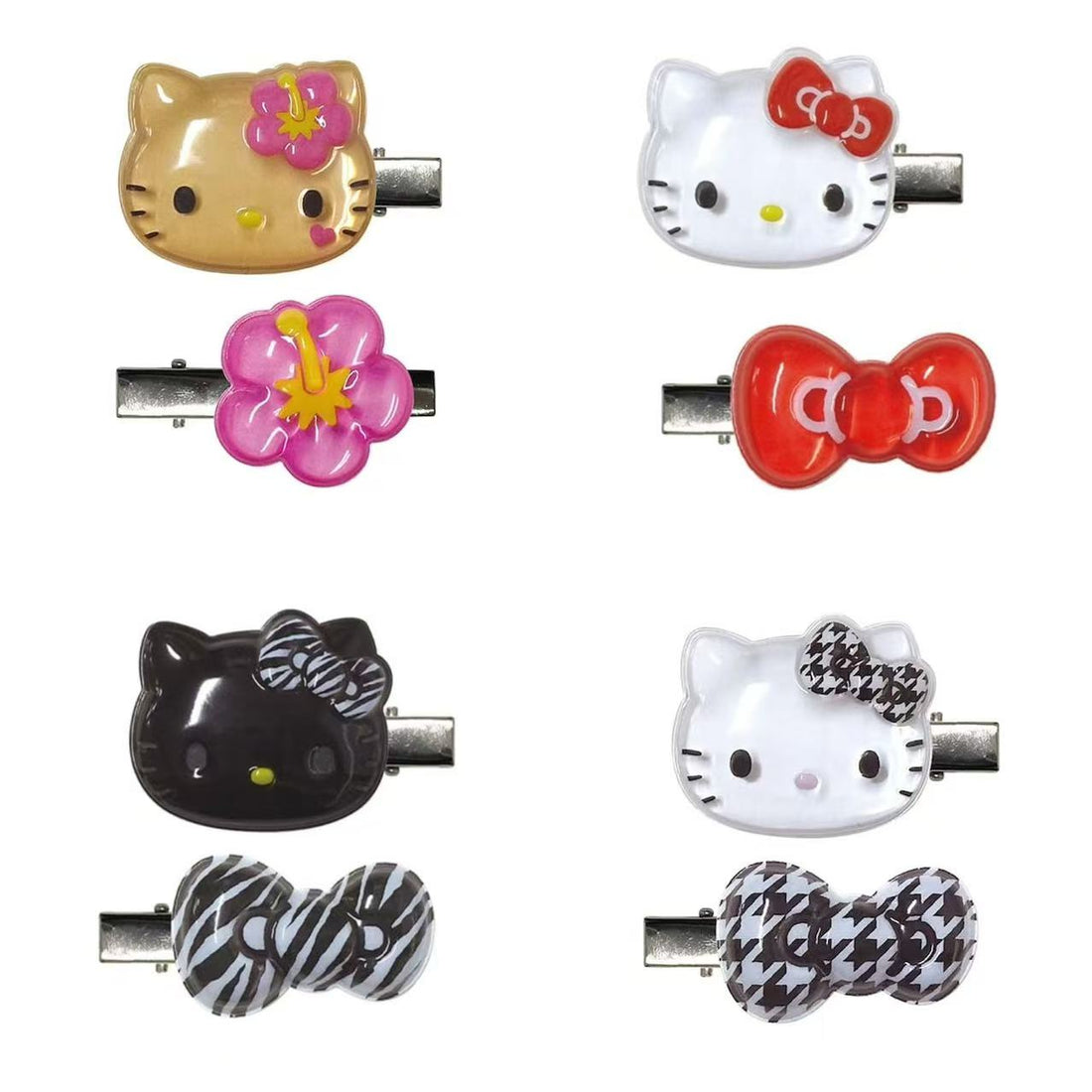 Sanrio|Hello Kitty Puffy Hair Clips|H32 x W47 x D9mm approx.