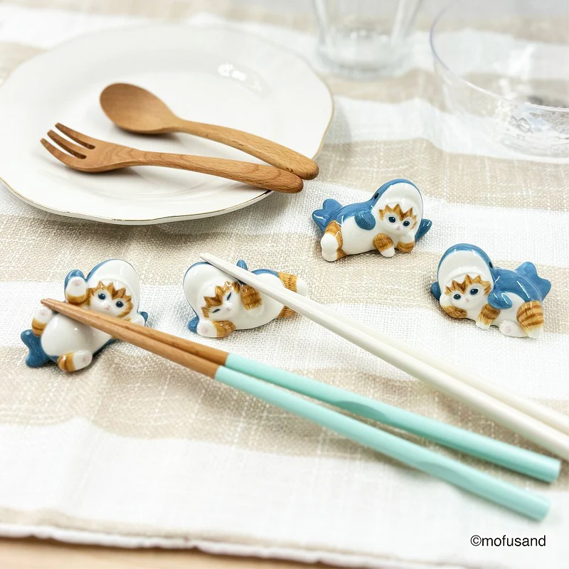 Mofusand|Porcelain Chopstick Rest|28×55×33mm approx.