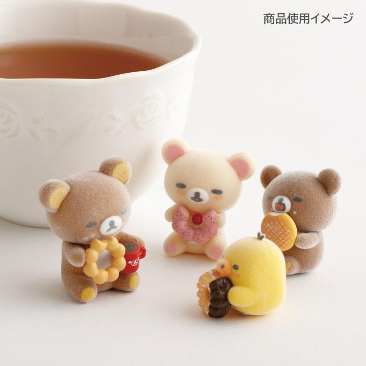 Rilakkuma|Mister Donut flocking Mini Figurey|35 x 30 x 30 mm approx.