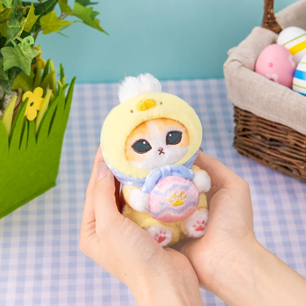 Mofusand| Easter Chick Meow Mascot Holder /Plush Keychain|H130 x W70 x D80mm approx.