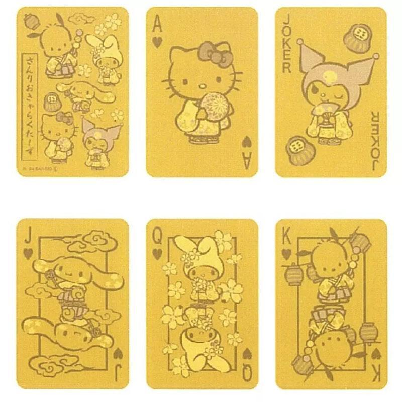 Sanrio|Hello Kitty Gold Playing Cards|5.7×2×8.7cm approx.