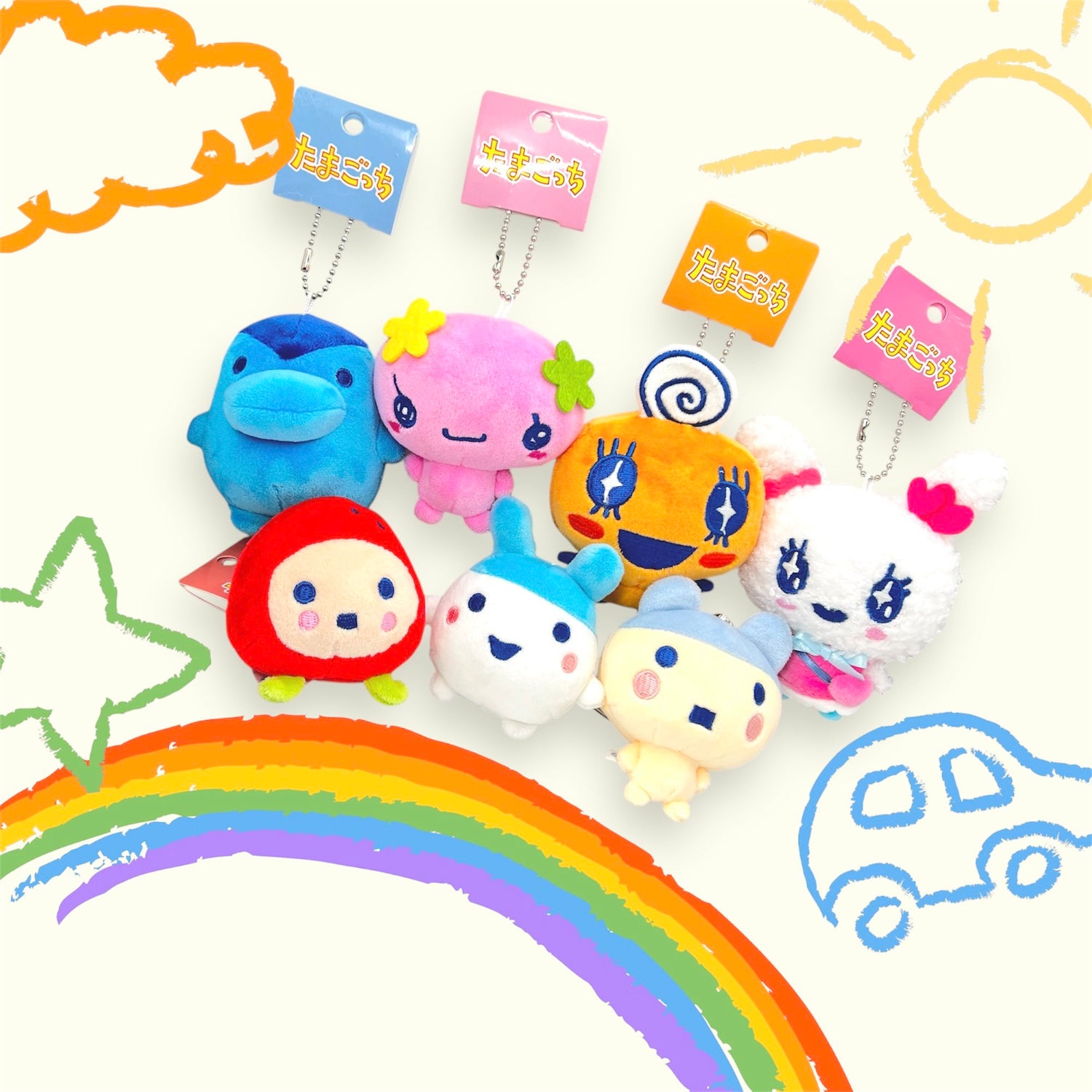 Tamagotchi|Ballchain Strap Mascot Holder /Plush Keychain|130 x 90 x 50mm approx.