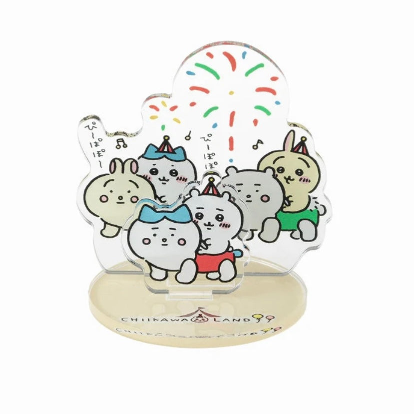 Chiikawa 吉伊卡哇|骑骑乐系列亚克力立牌/桌面摆件|约H52×W60×D50mm