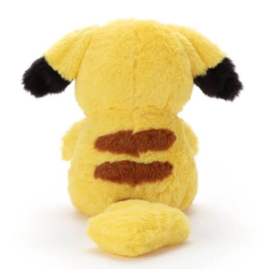 Pikachu皮卡丘|毛茸茸捏捏耳朵会飞/宝可梦皮卡丘公仔/玩偶/超长可爱尾巴/好像耳朵会动的折耳兔|约25 x 20 x 13cm