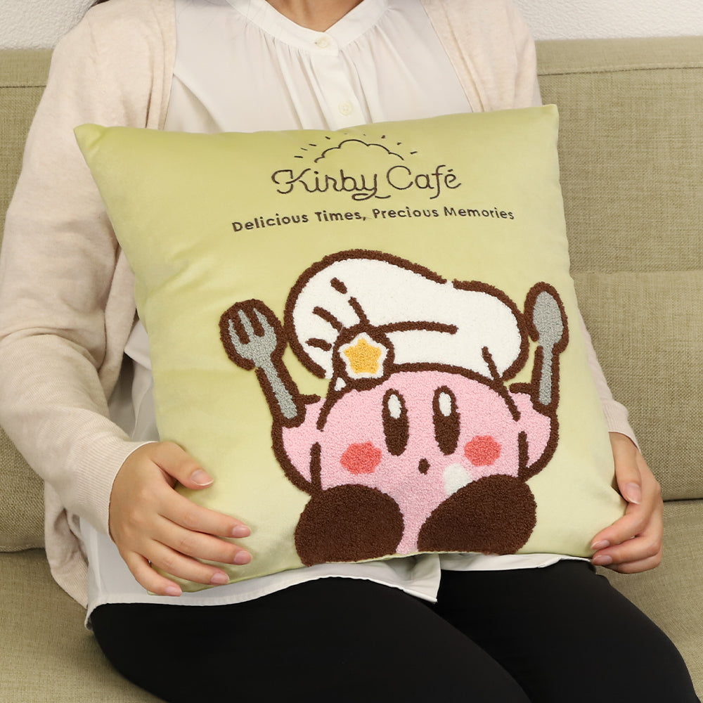 Kirby|cafe限定刺绣图案抱枕/坐垫|約W400×H400mm