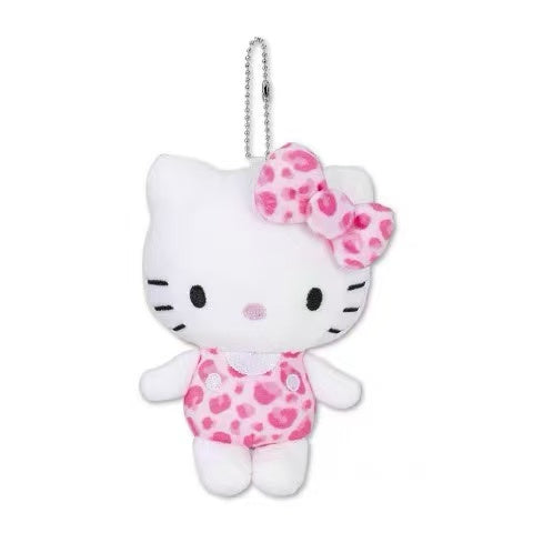 Sanrio|Avail hello kitty leopard pink Mascot Holder /Plush Keychain