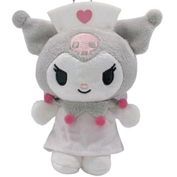 Sanrio|Kuromi 20th Anniversary Nurse Mascot Holder /Plush Keychain|11×10×5.5cm approx.