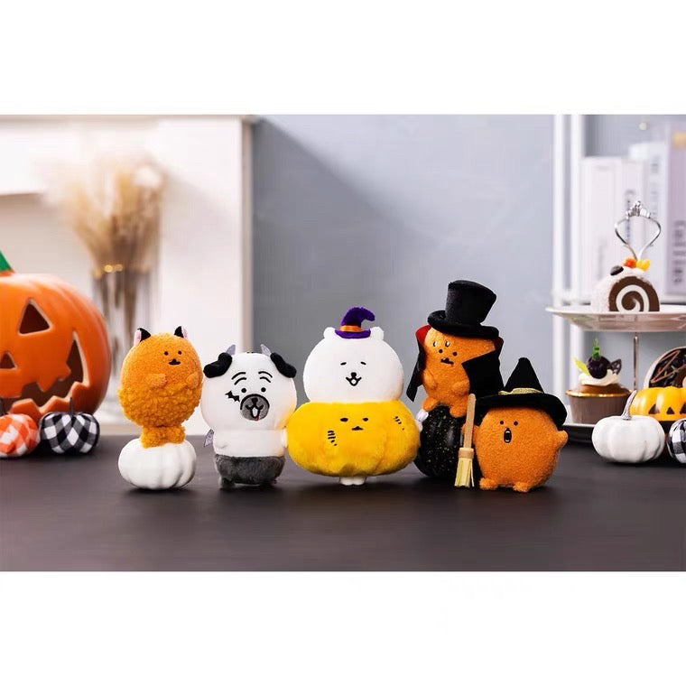 Nagano嘲讽熊|Characters Pumpkin Nagano Bear Mascot万圣节南瓜装白熊毛绒挂件/包挂|约H130 x W105 x D100mm