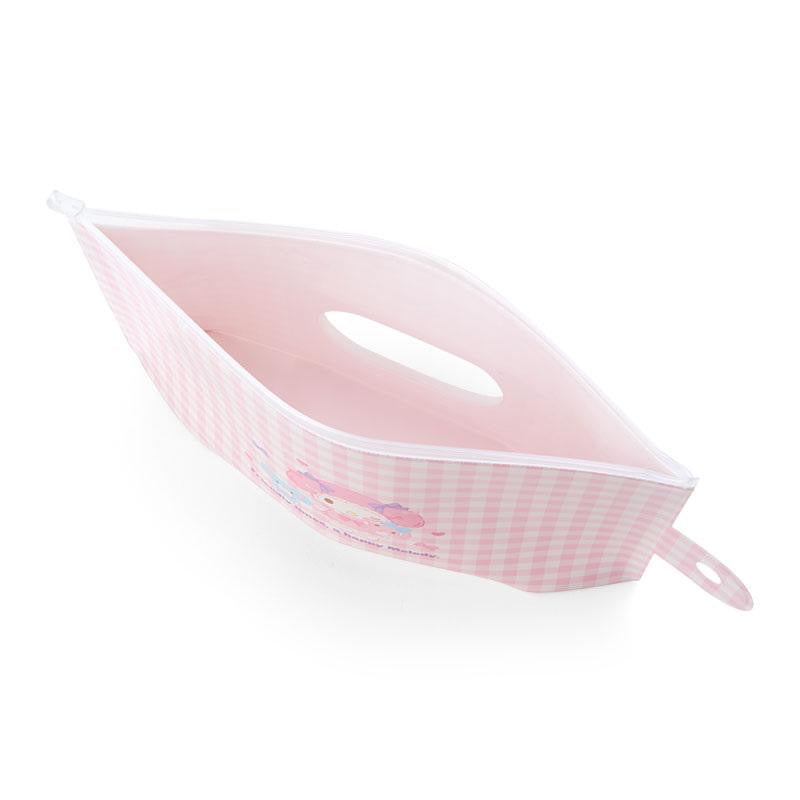 Sanrio|可爱格子防水收纳包/有纸巾位/可以方便直接抽取/可直接竖挂|约26.6×1×14cm