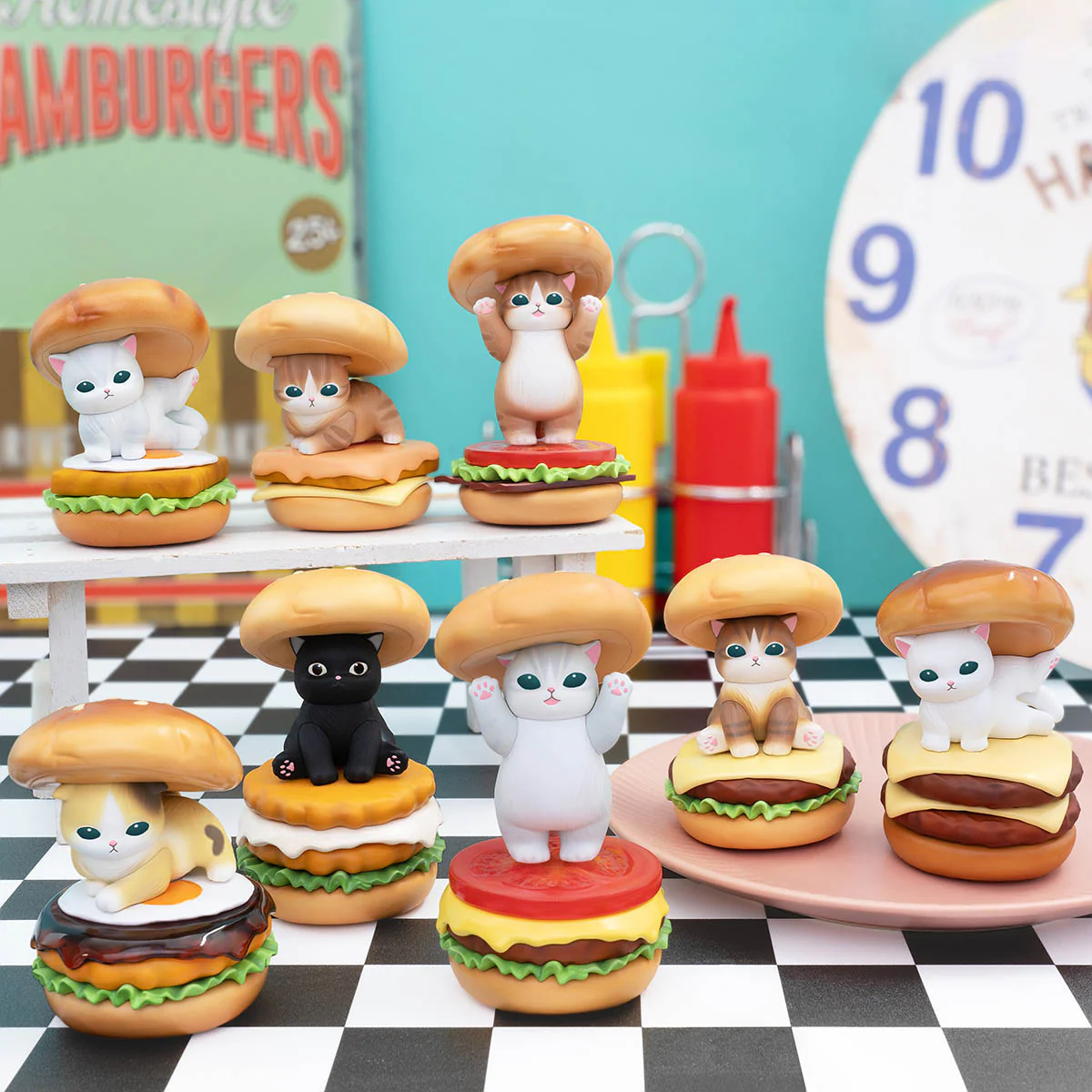 Mofusand|Hamburger Meow mystery bag/blind box/All 8 types|1pcs